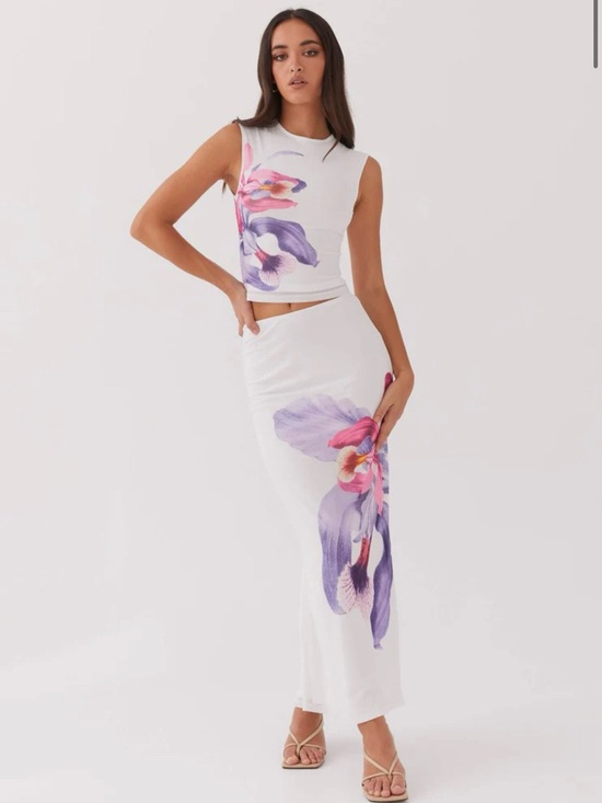 Peppermayo Dresses & Skirts - Peppermayo Mesh Maxi Skirt & Mesh Top Matching Set